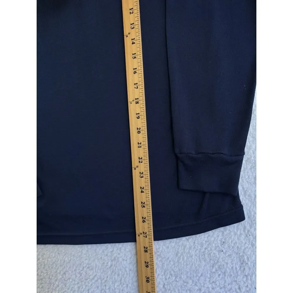 Joseph‎ Feiss Mens XXL Navy Merino Wool/Acrylic Long Sleeve 1/4 Button Sweater